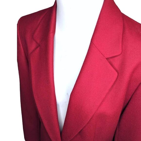 Pendleton Red Blazer Vintage Women's Size 6 Petite 100% Virgin Wool Career Work - Picture 4 of 14